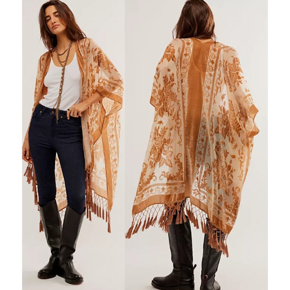 Bohemian Floral Kimono Cardigan